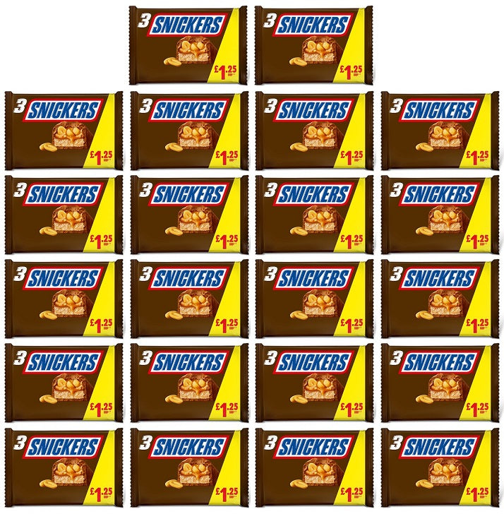 22 x Snickers 3pk - 125GM