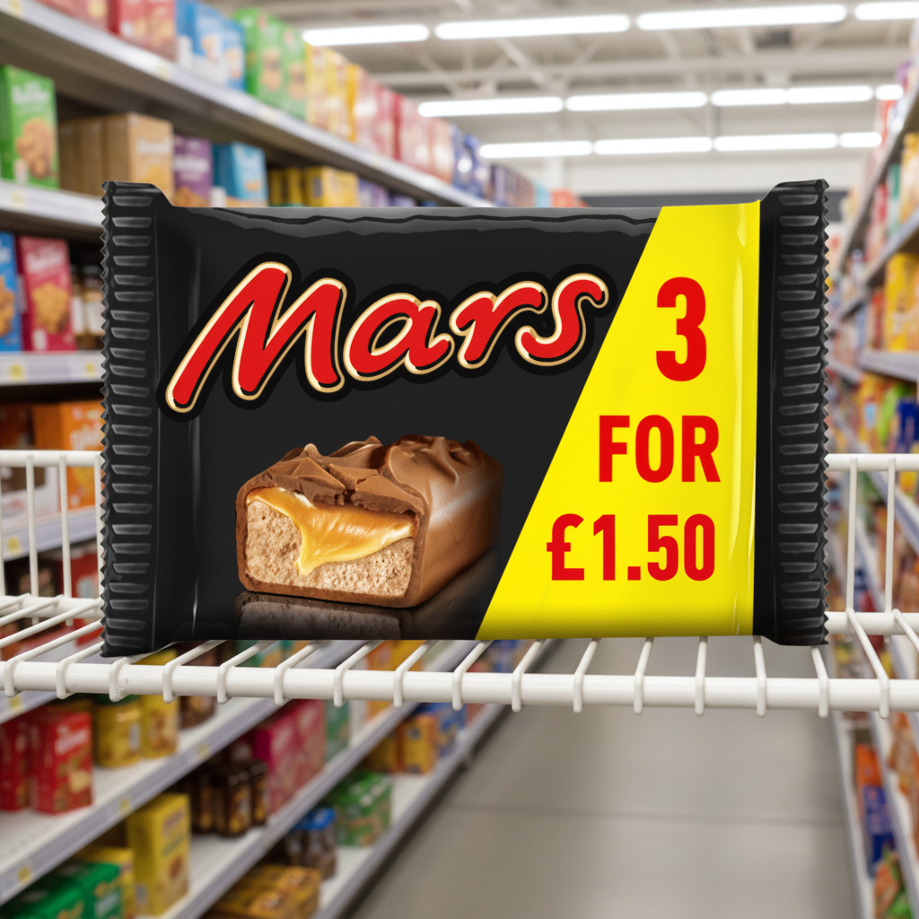 22 X Mars Milk Chocolate Bars 3Pk - 3X39.4Gm
