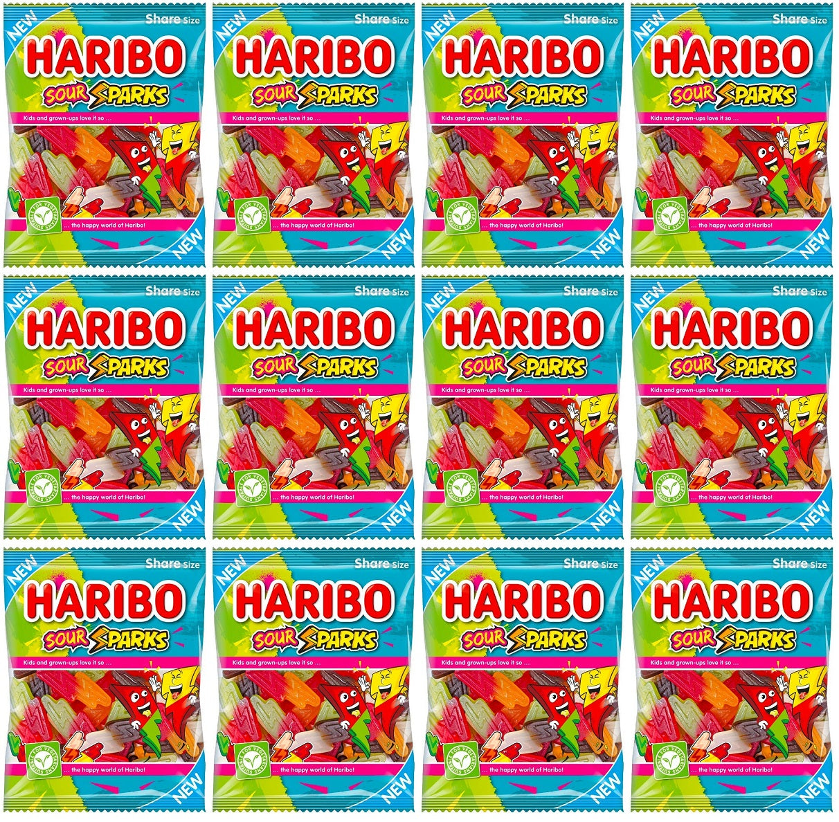 12 x Haribo Sour Sparks 160G