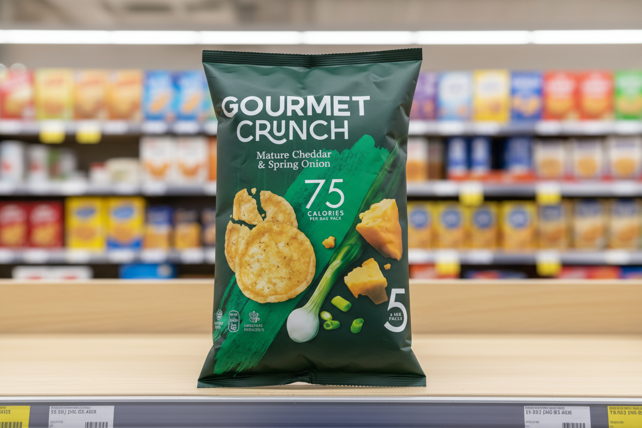 6 x Gourmet Crunch Cheddar & Spring Onion 5pk - 5X18GM