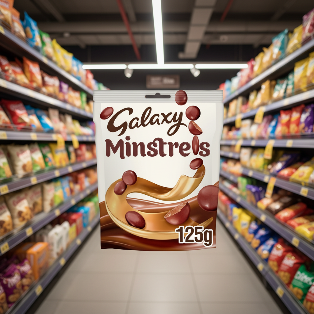 15 x Galaxy Minstrels Milk Chocolate Buttons Pouch Bag 125G