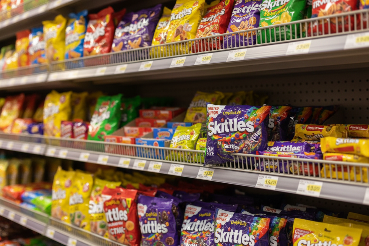 9 x Skittles Darkside Funsize (9 Bags) - 324GM