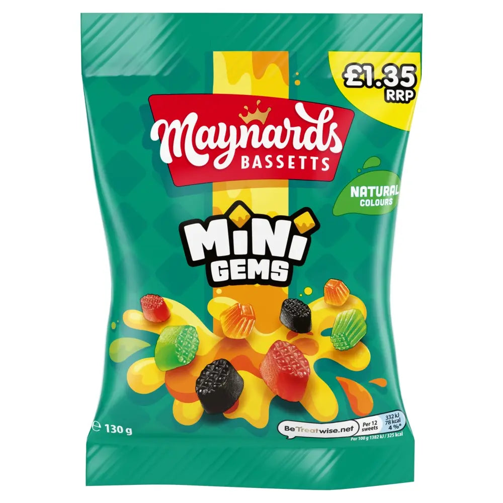 10 x Maynards Midget Gems Bags - 130GM