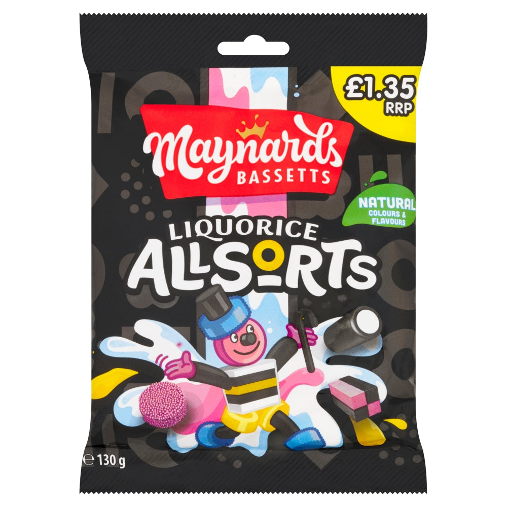 Maynards Liquorice Allsorts Bags - 130GM