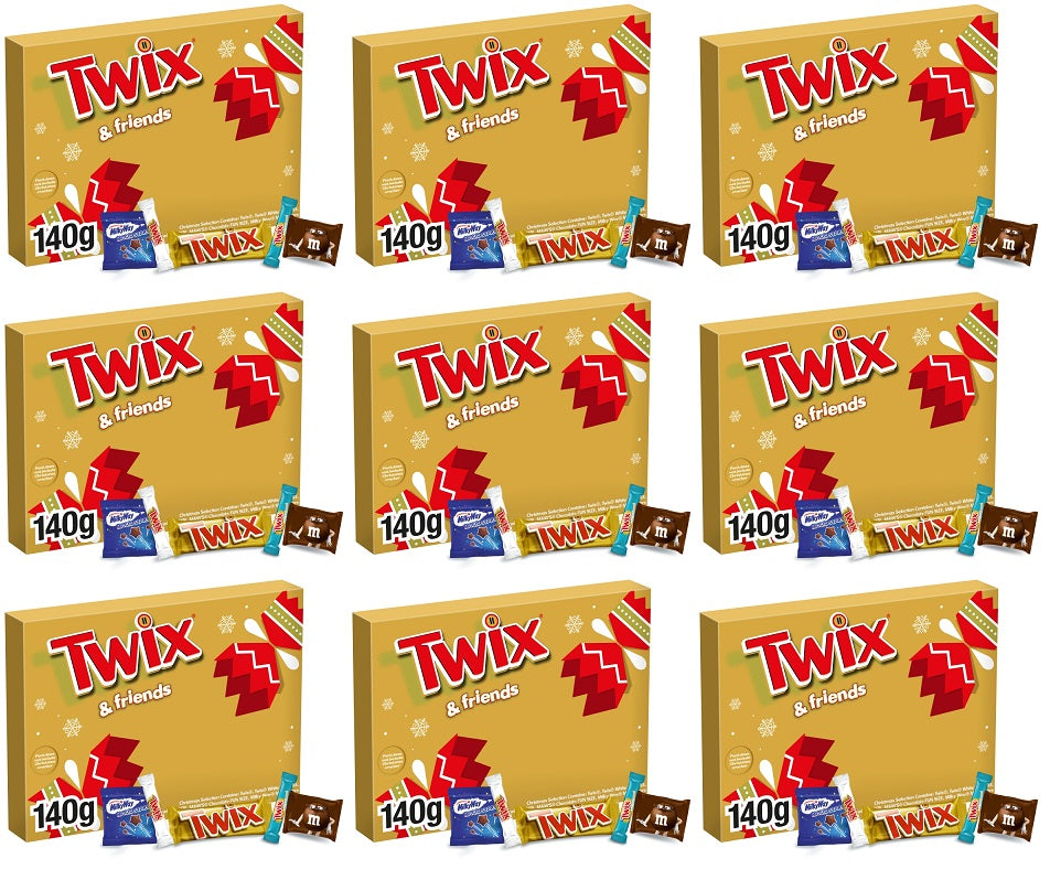 9 x Twix & Friends Medium Selection Box  - 140GM