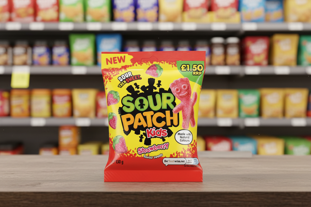 10 x Sour Patch Kids Strawberry Flavour Sweets Bag - 130GM
