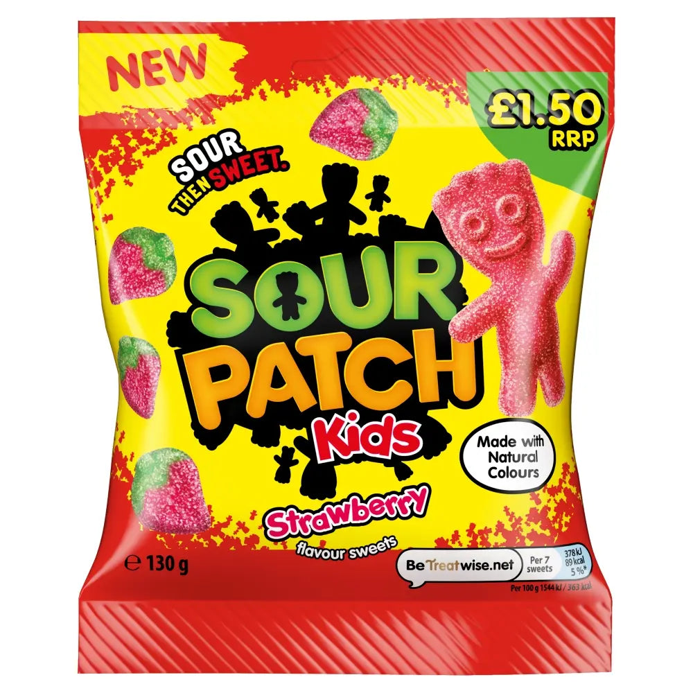 10 x Sour Patch Kids Strawberry - 130GM
