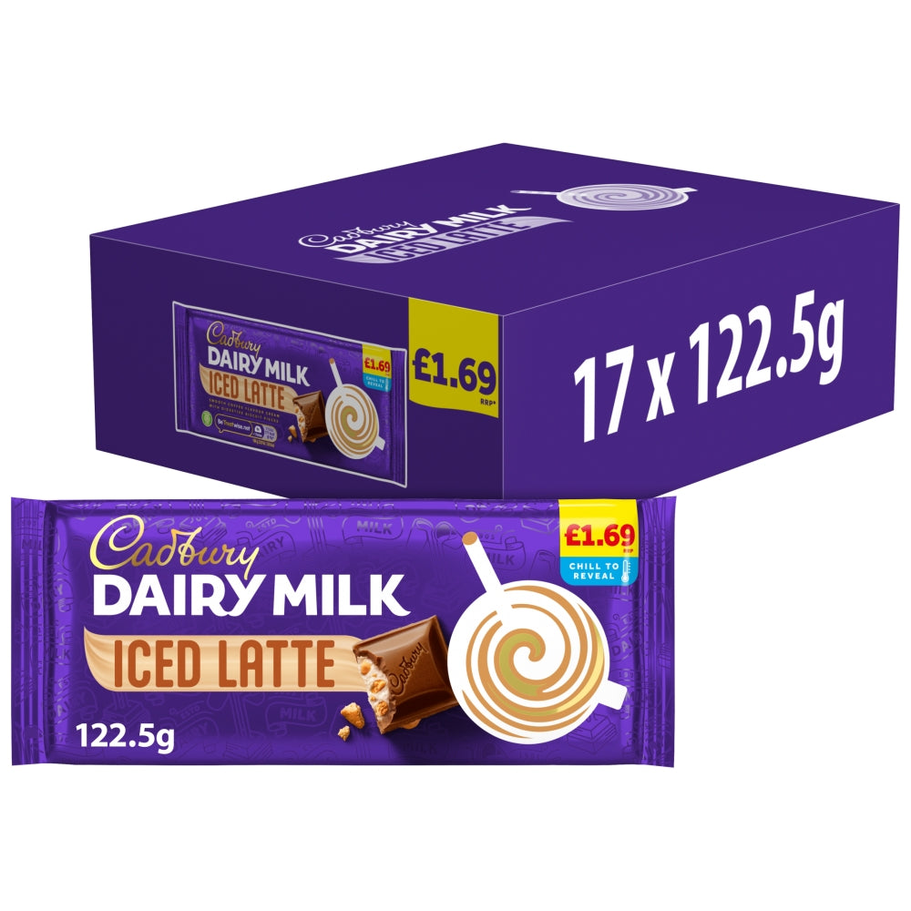 17 x Cadbury Dairy Milk Iced Latte Large Bar  - 123GM