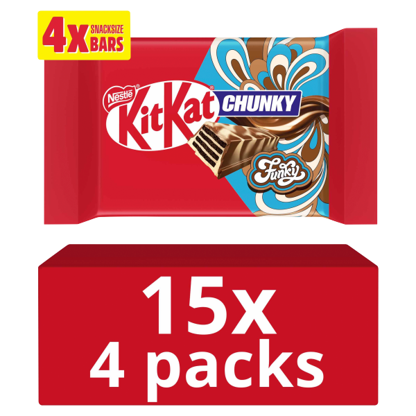15 X Kitkat Chunky Funky 4Pk Multipack - 128Gm