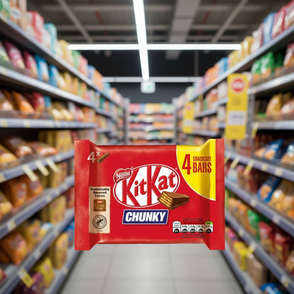 24 x Nestle Kitkat Chunky 4Pk Multipack 128Gm