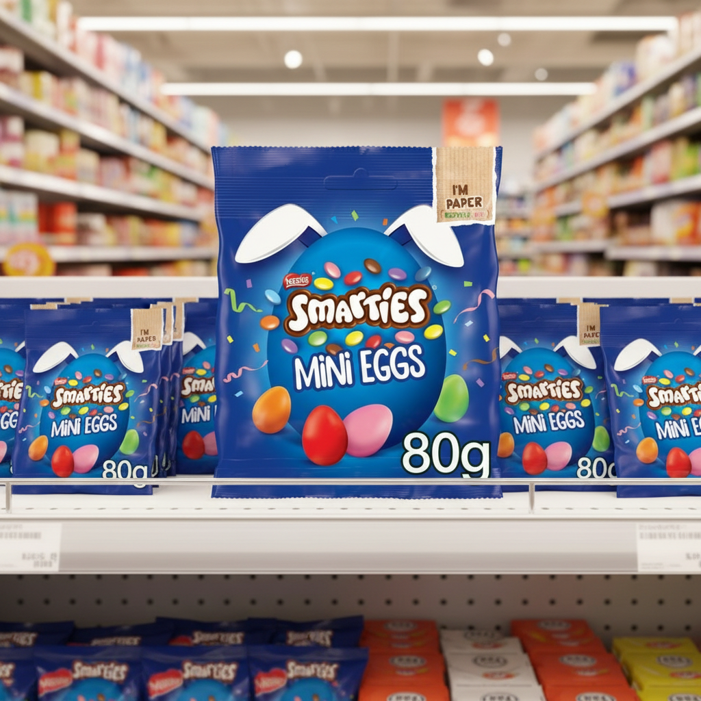 13 x Smarties Milk Chocolate Mini Eggs Sharing Bag - 80GM