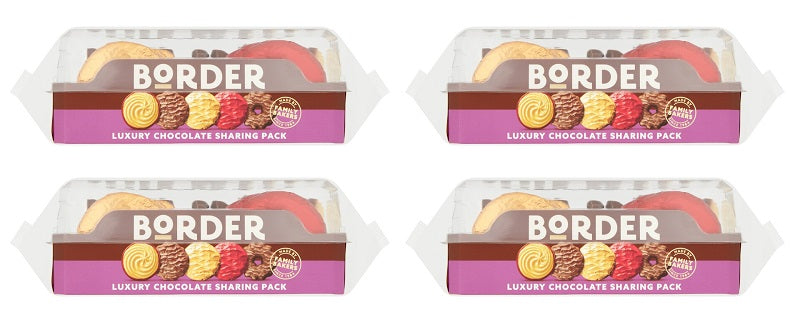 4 x Border 5 Luxury Chocolate Biscuits 365G
