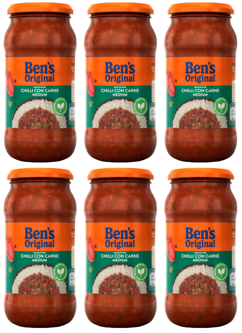 6 x Ben's Original Medium Sauce Chilli Con Carne 450G