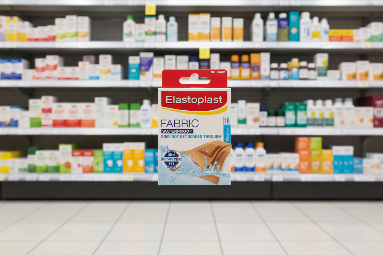 10 x Elastoplast Fabric Waterproof Plasters 18 Pack