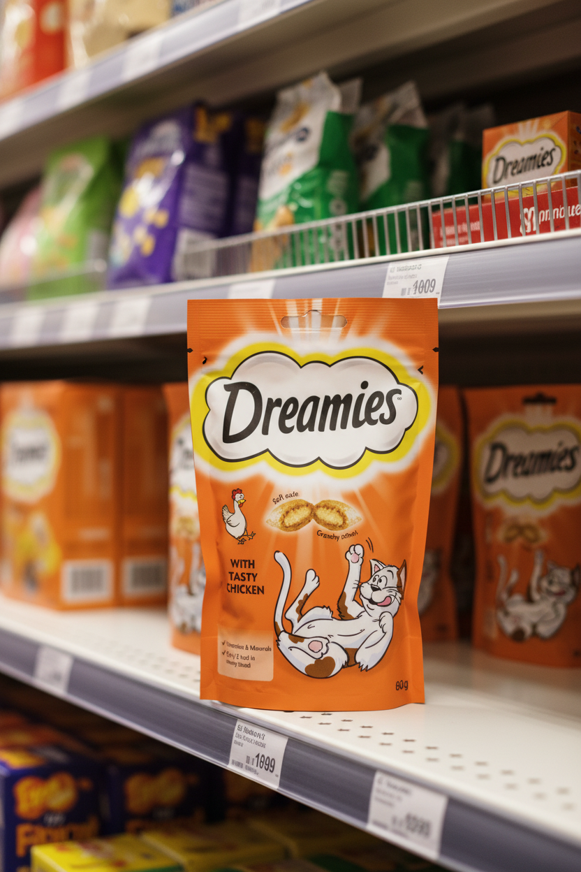 8 x Dreamies Chicken Cat Treats 60Gm