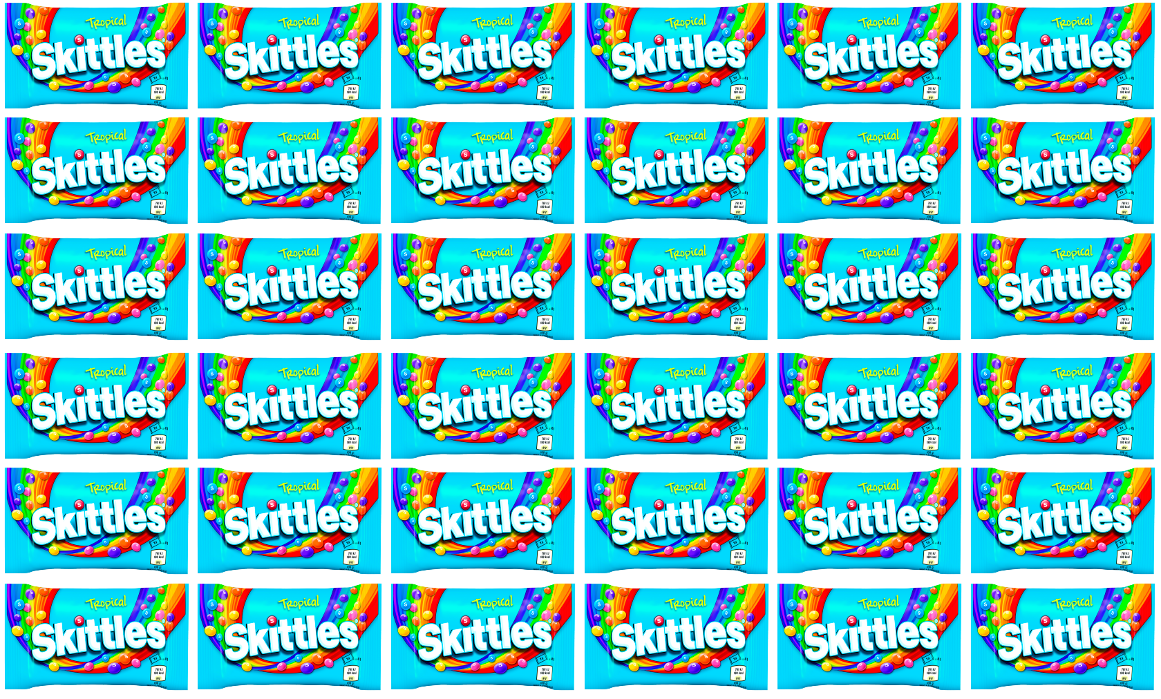 36 x Skittles Tropical 45Gm