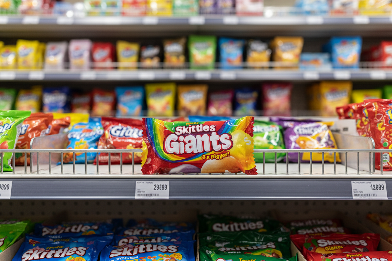 36 x Skittles Giants Fruit Sweets Bag 45Gm