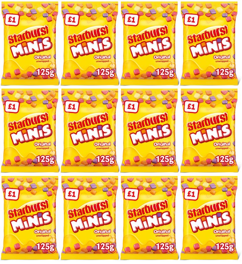 12 x Starburst Minis Treat Bag - 125GM
