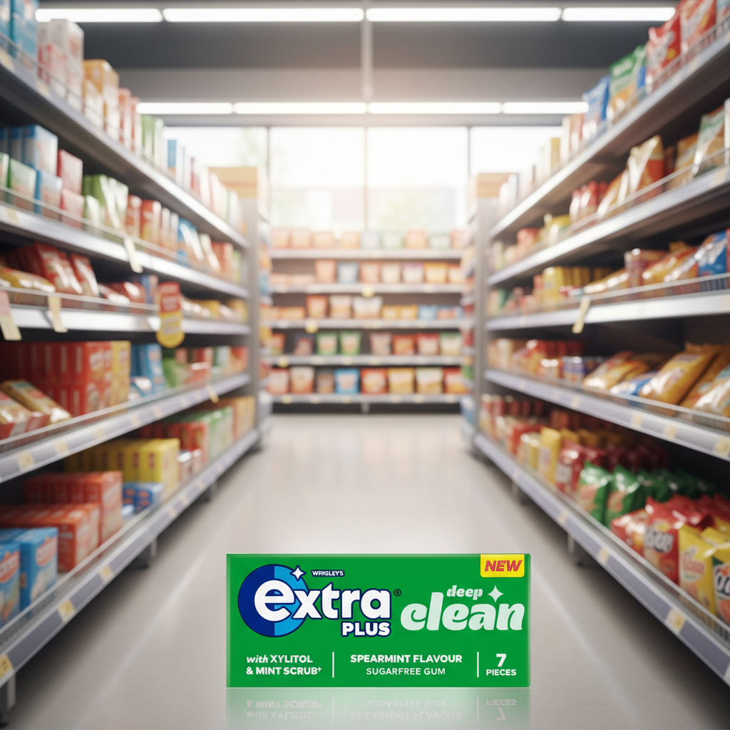 16 X Extra Plus Clean Spearmint Chewing Gum - 7 Piece