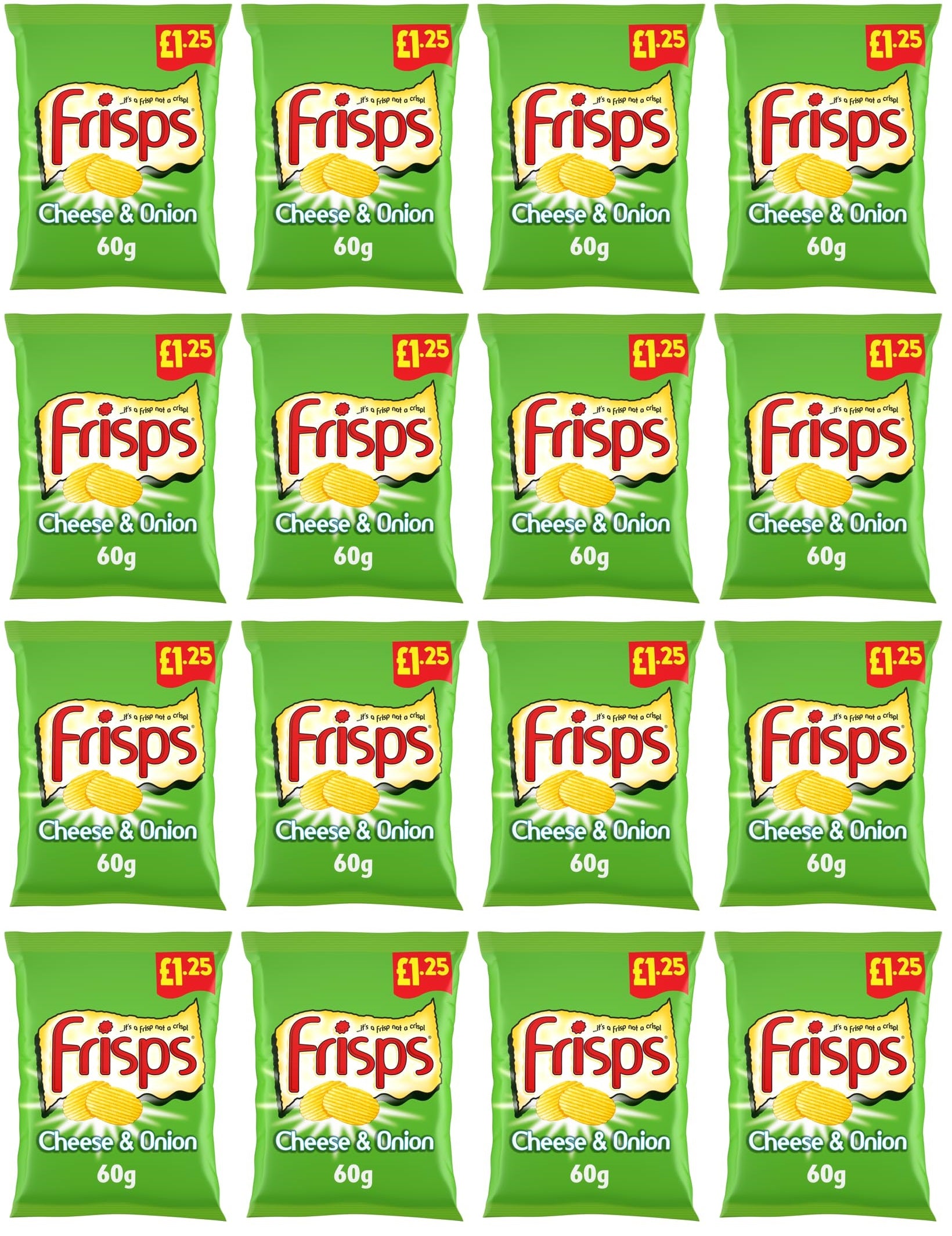 16 x Kp Frisps Cheese & Onion - 60GM