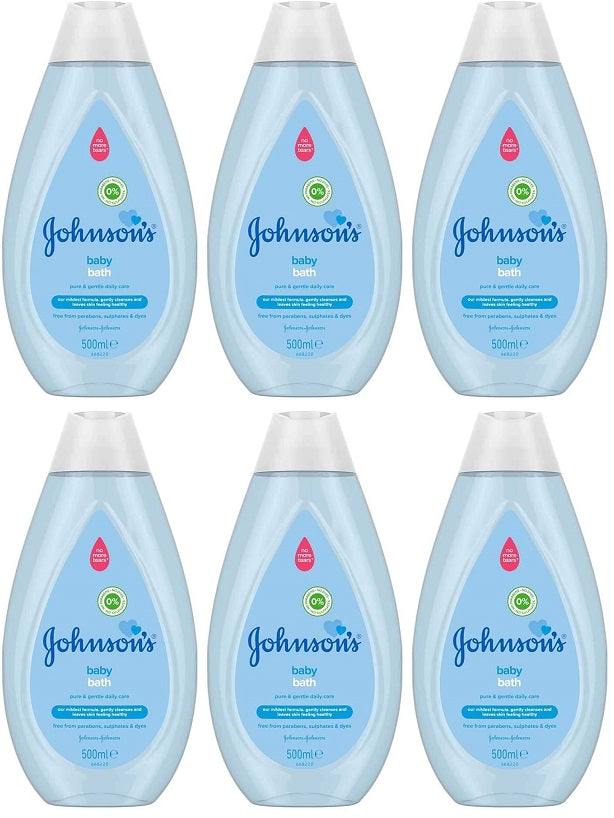 6 X Johnsons Baby Bath - 500Ml