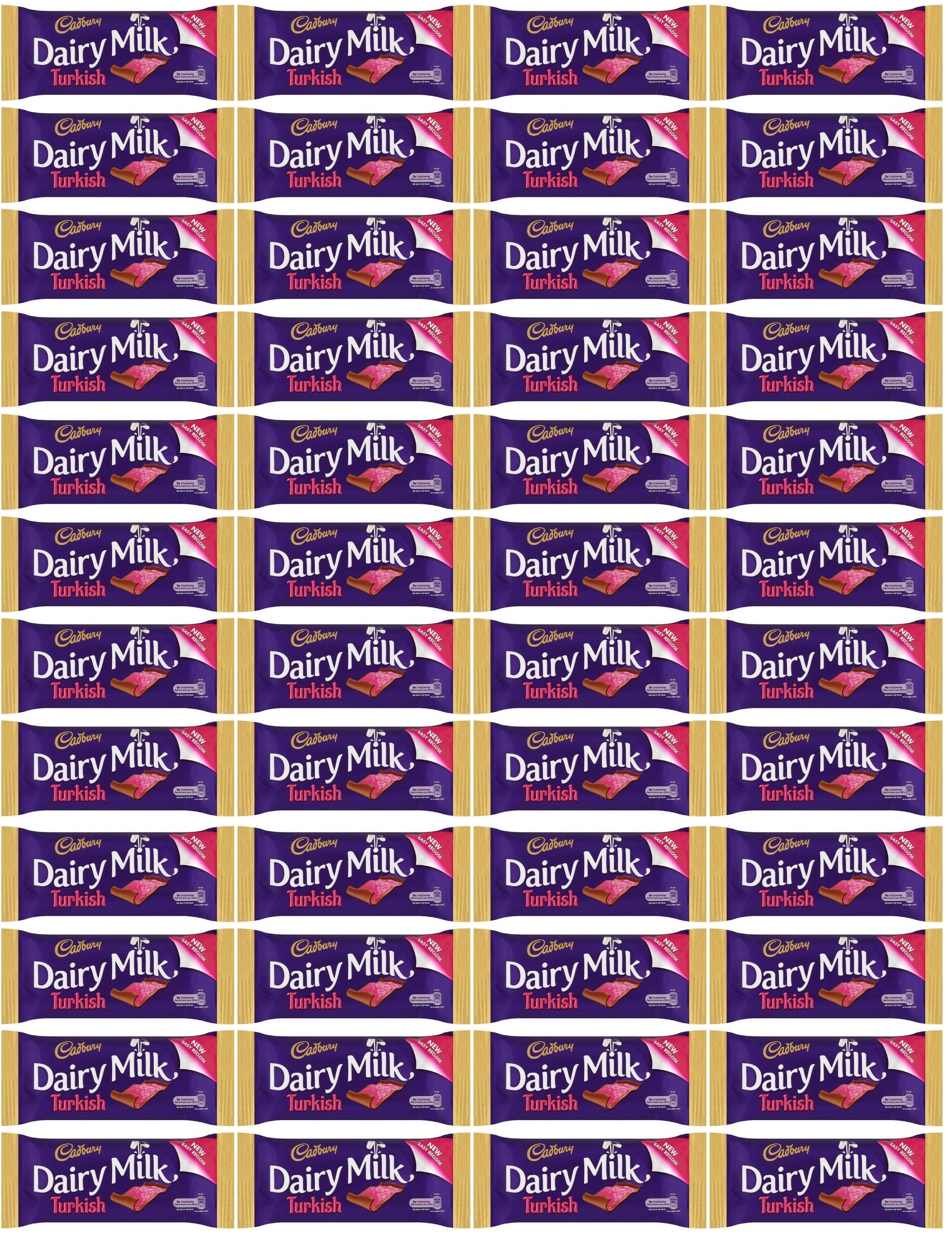 48 x Cadbury Dairy Milk Turkish Chocolate Bar 47G