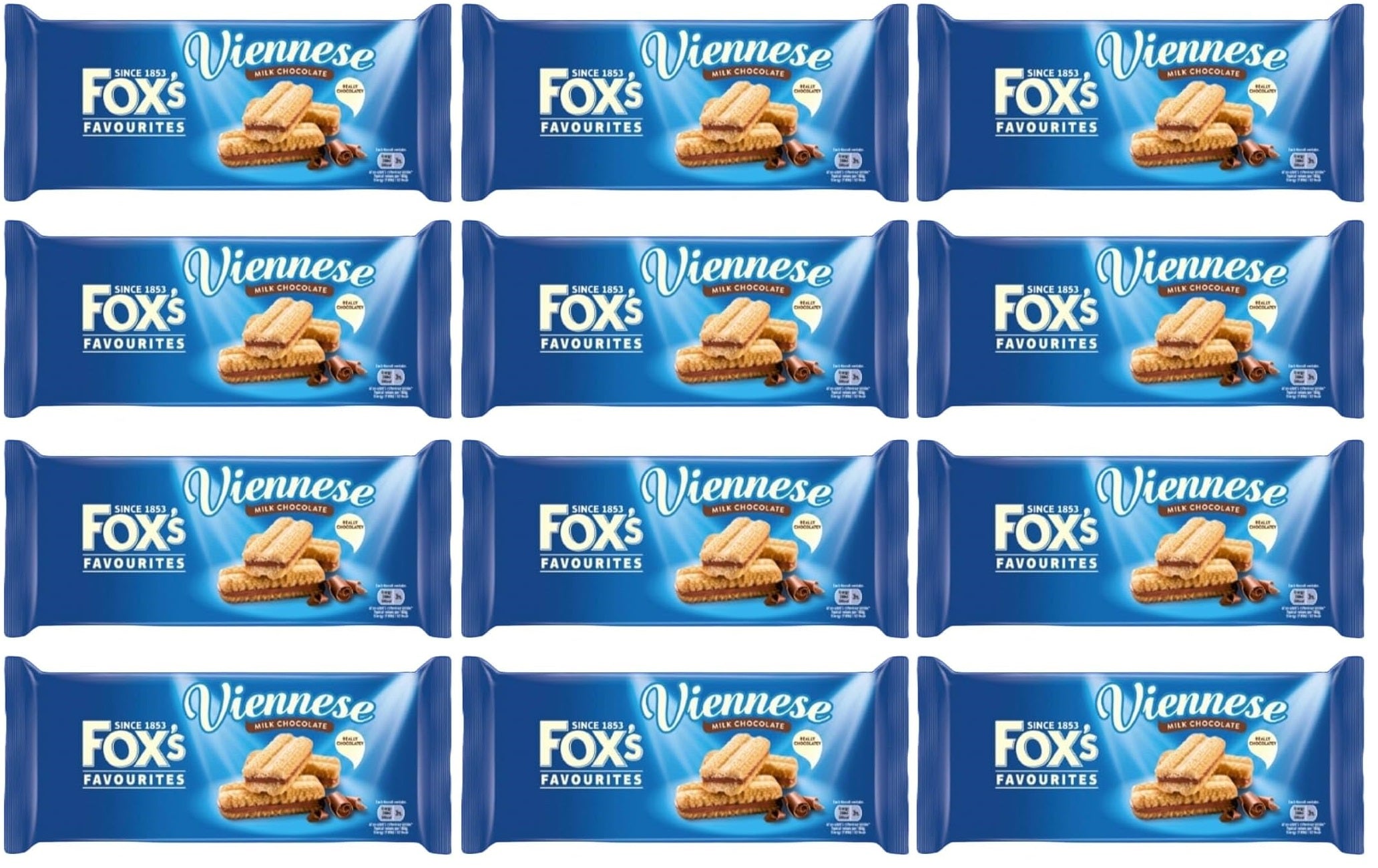 12 x Fox's Viennese Milk Chocolate  - 120GM