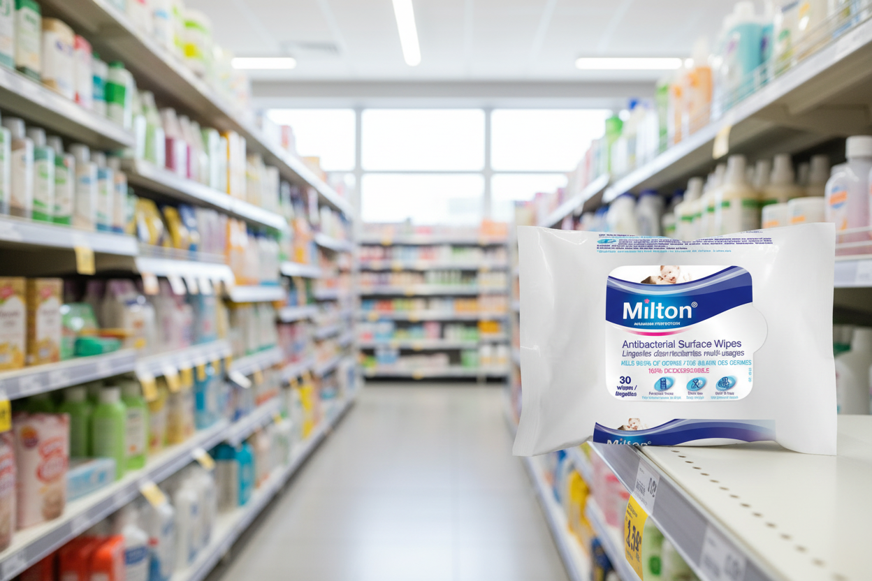7 x Milton 30 Antibacterial Surface Wipes