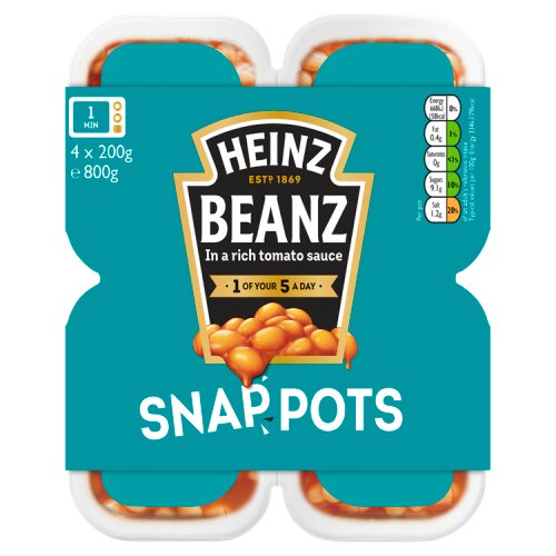 Heinz Baked Beanz Snap Pots 4 x 200g