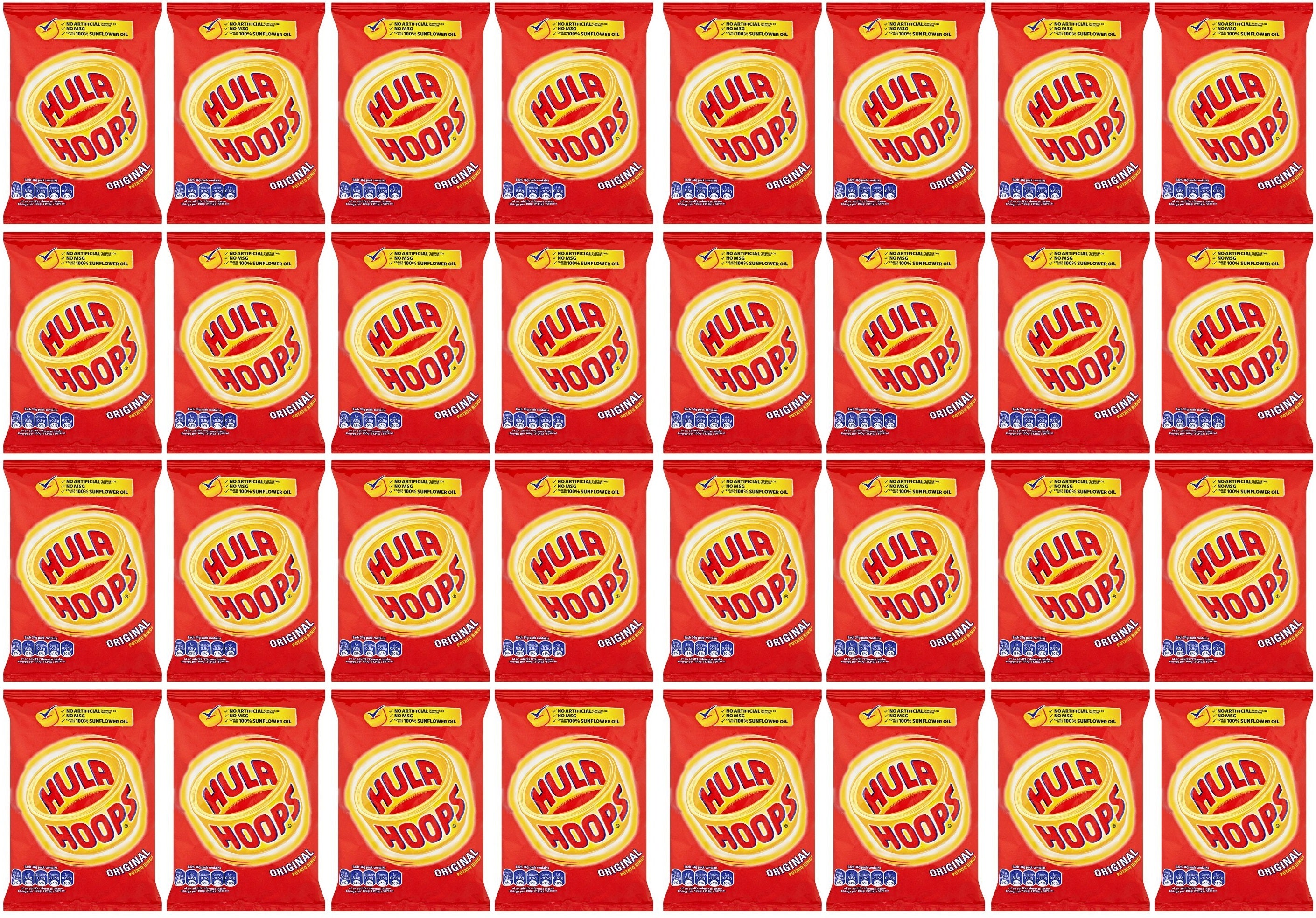 32 x Hula Hoops Original Crisps 34G