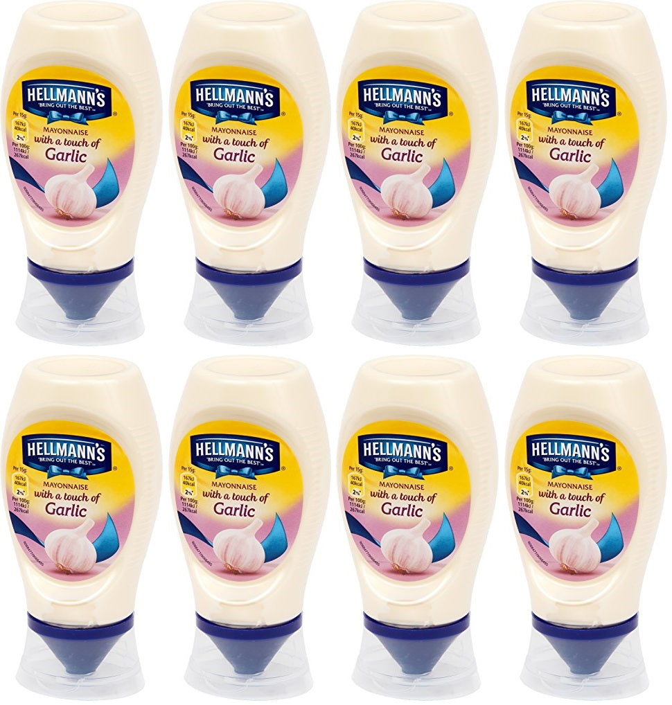 8 x Hellmann's  Mayonnaise Roasted Garlic 250 Ml