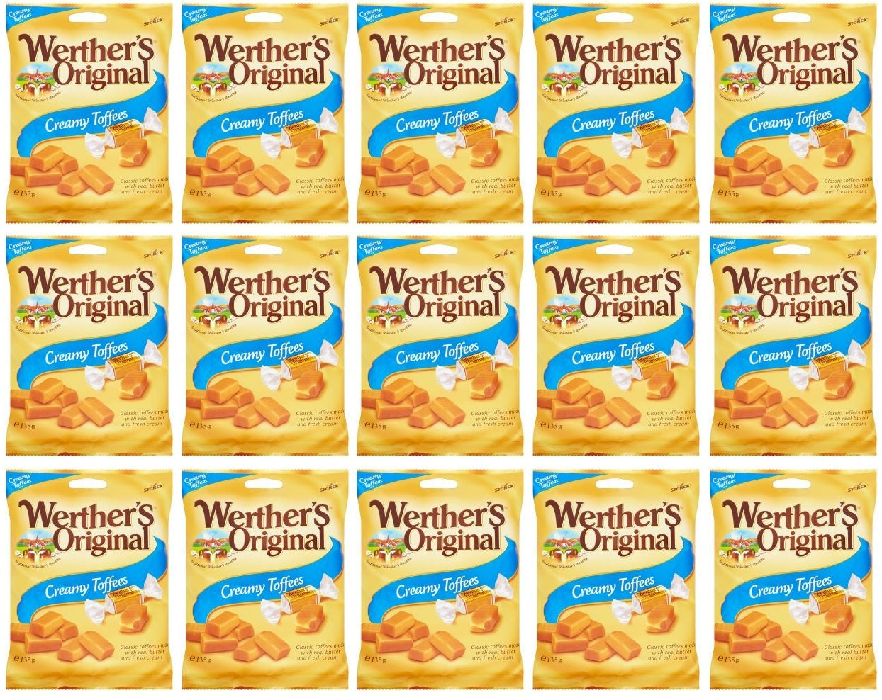 15 x Werther's Original Creamy Toffees 135G