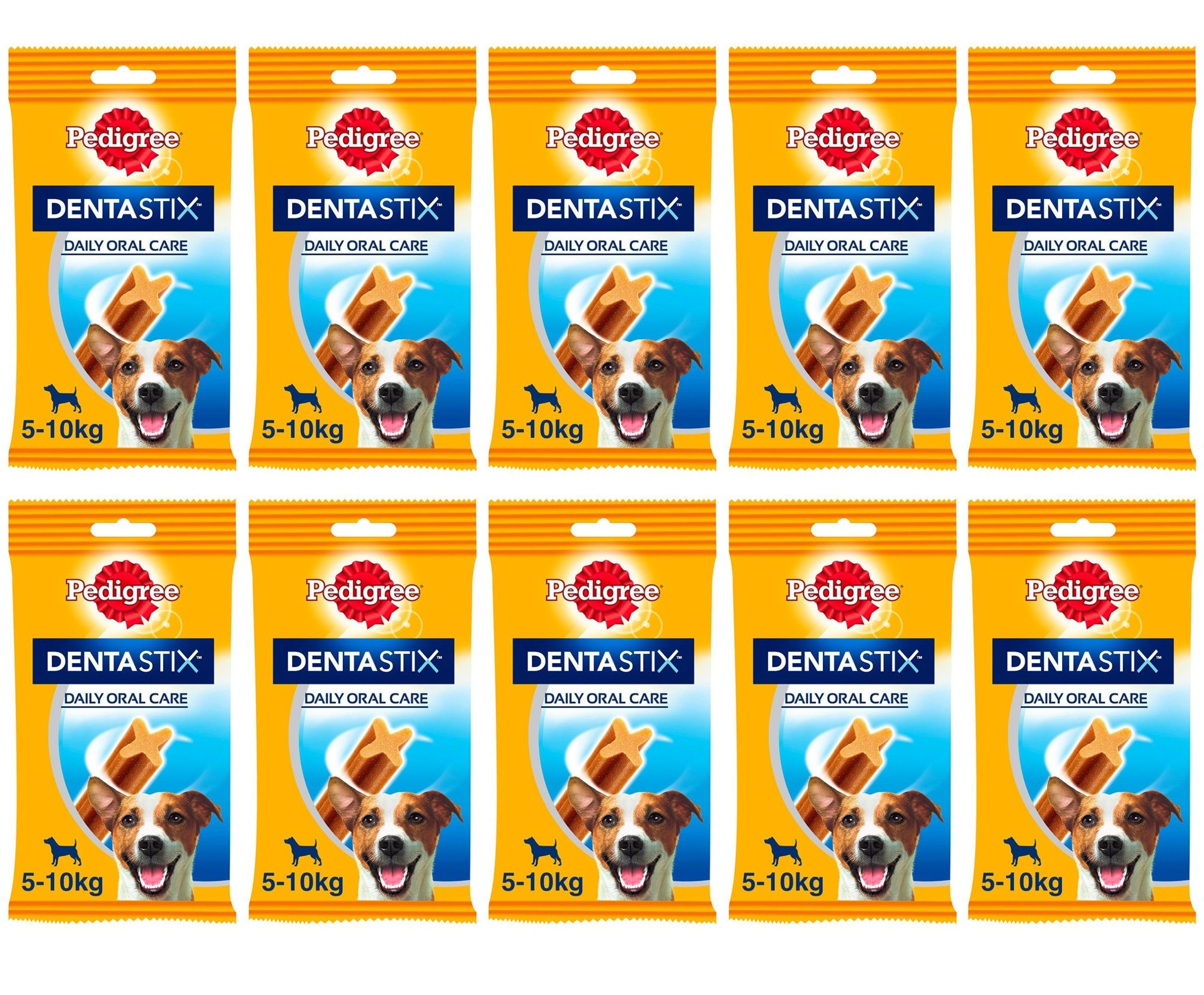 10 x Pedigree Dentastix Daily Fresh Large 25Kg+ 4 Sticks 154G