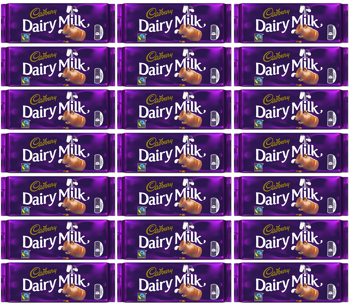 21 x Cadbury Dairy Milk Chocolate Bar 110G