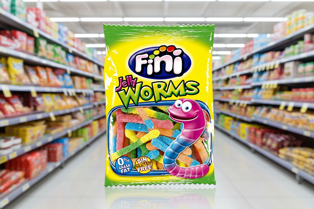12 x Fini Fizzy Worms Bags