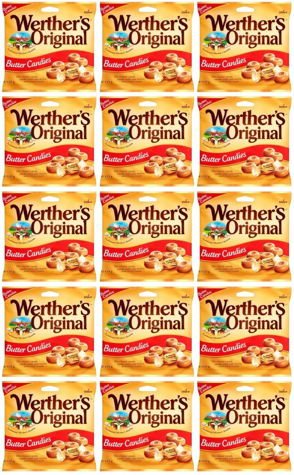 15 x Werther's Original Butter Candies 135G