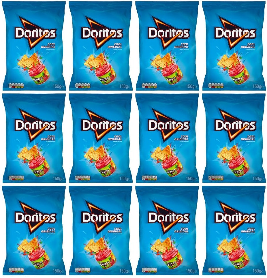 12 x Doritos Cool Original Sharing Tortilla Chips Crisps 150G