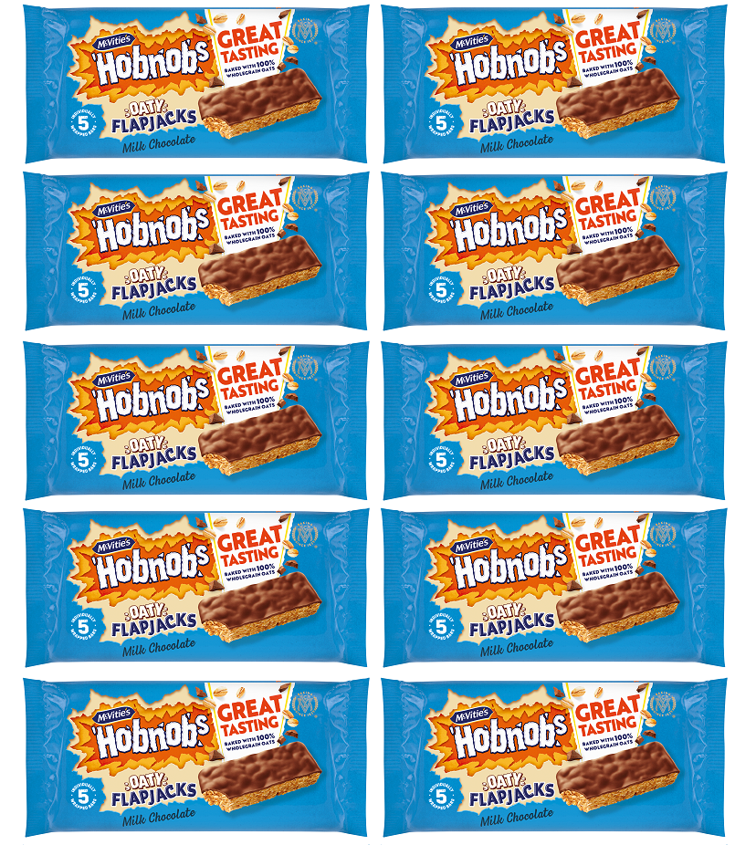 10 x Hobnobs Chocolate Flapjack Snacksize 5pk - 131.8GM