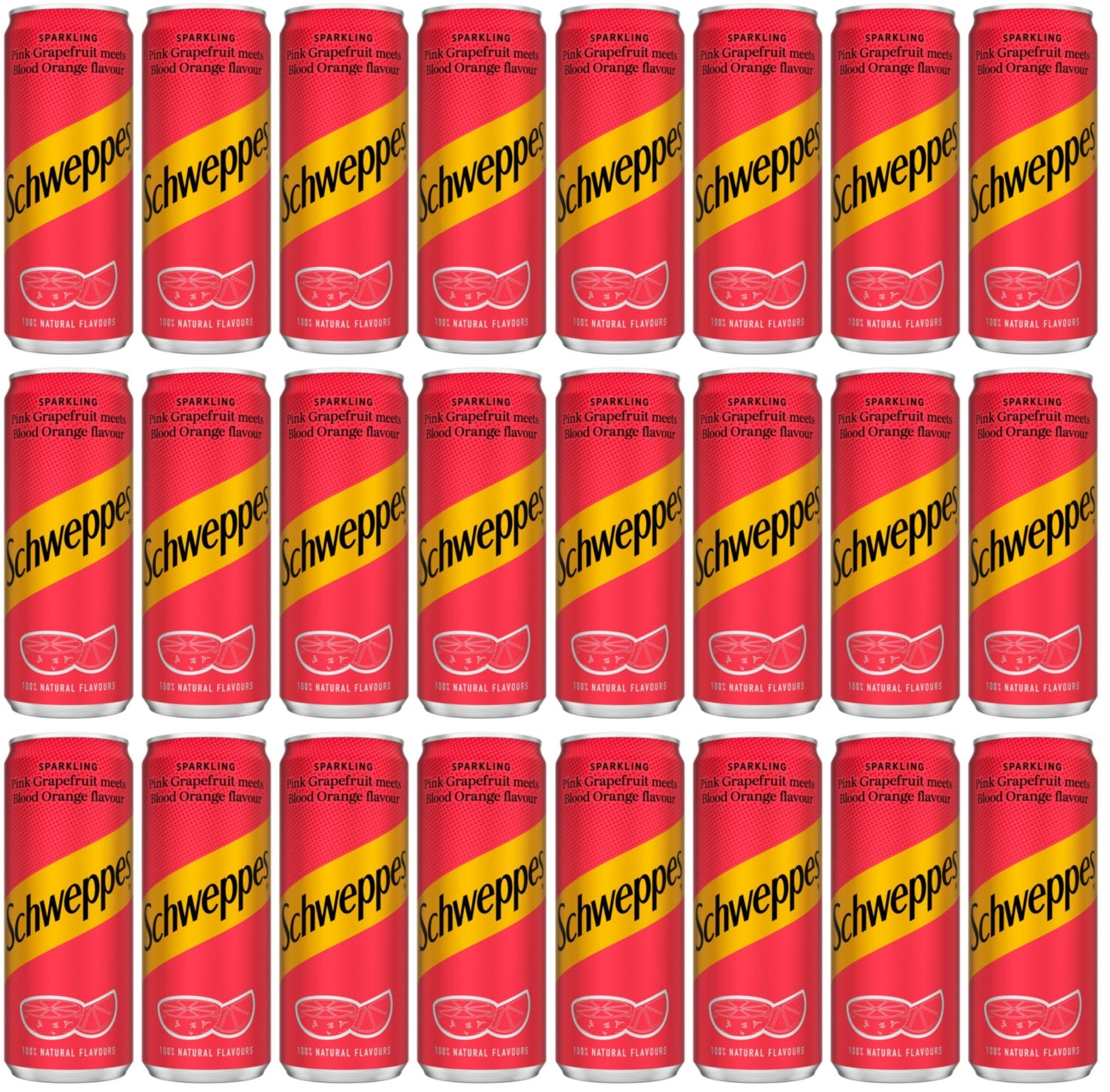 24 x Schweppes Pink Grapefruit & Blood Orange 330Ml