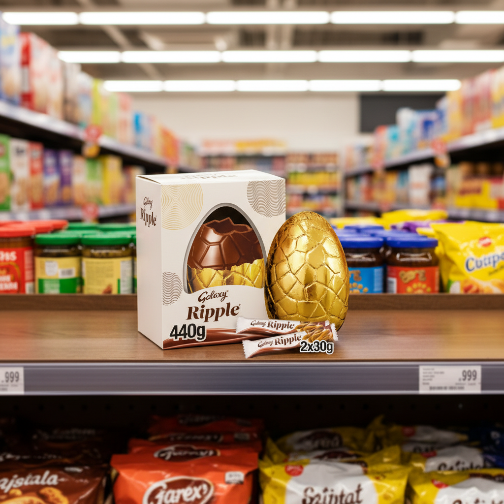 4 X Galaxy Ripple Chocolate Giant Easter Egg - 440Gm