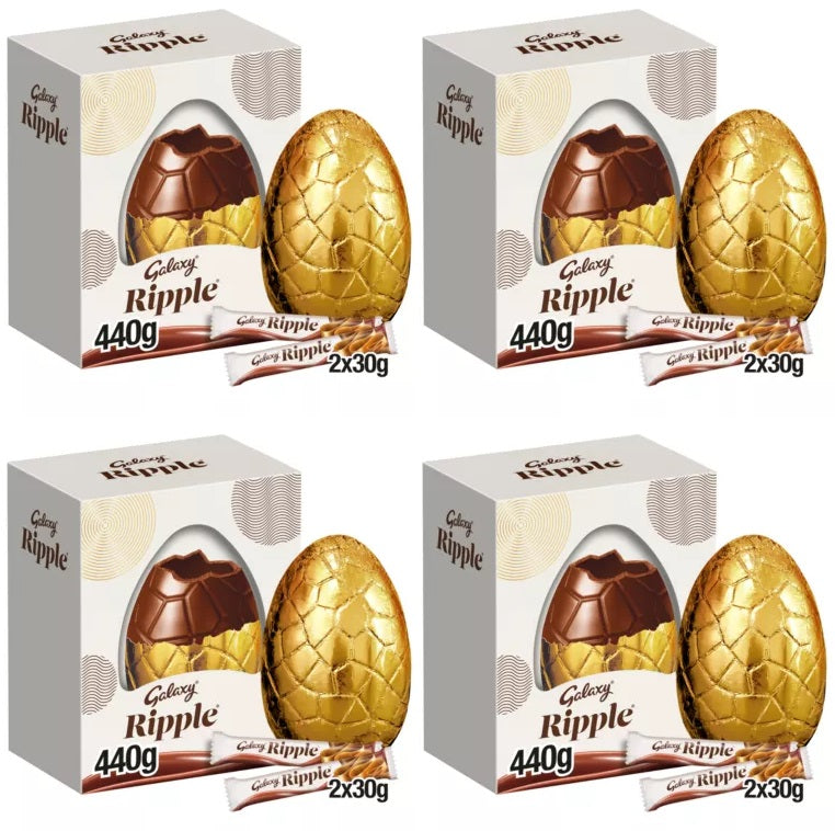 4 X Galaxy Ripple Chocolate Giant Easter Egg - 440Gm