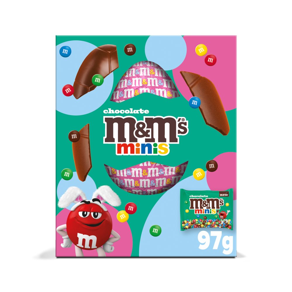 9 X M&M Minis Medium Easter Egg - 97Gm