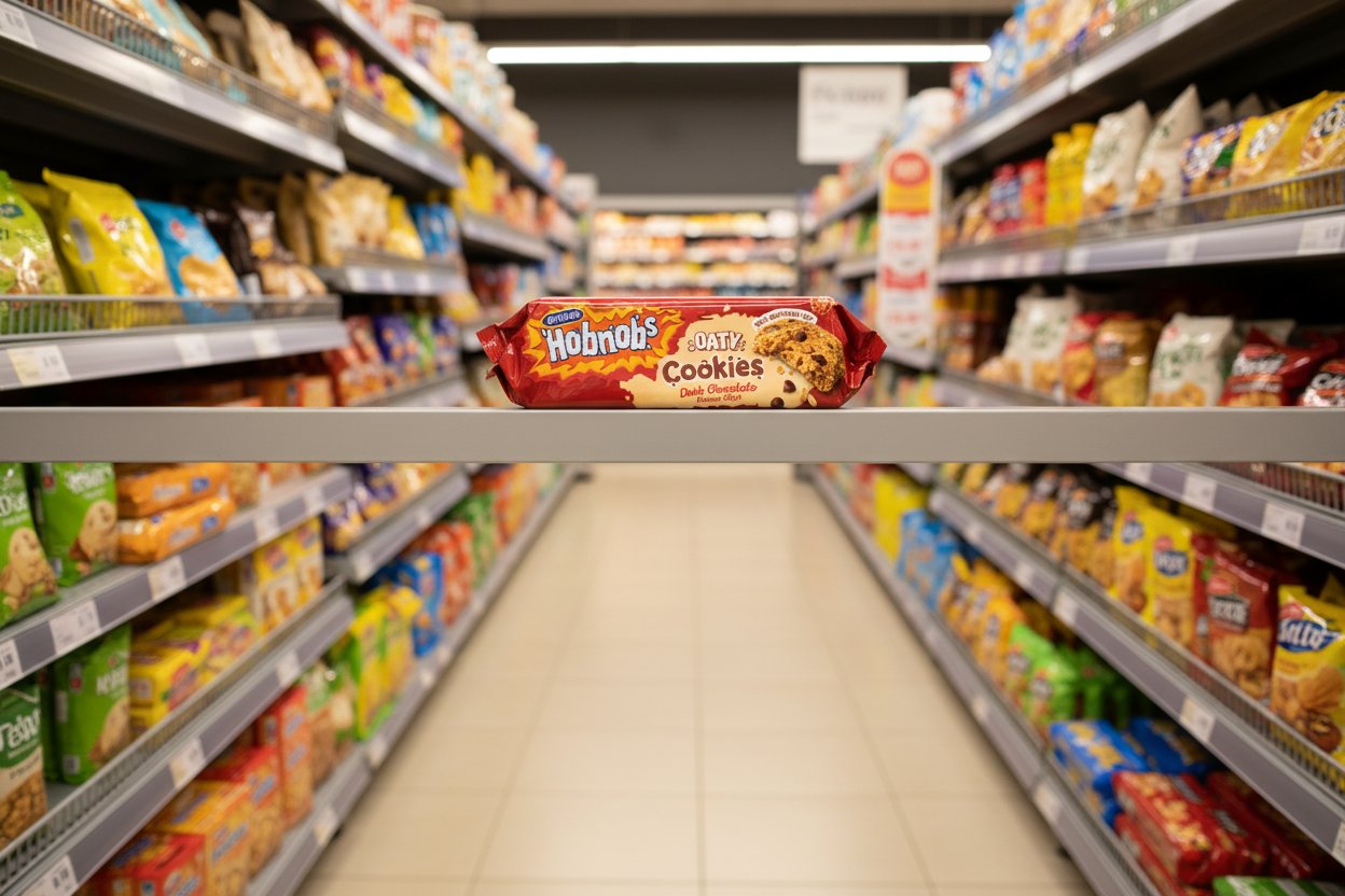 12 X Mcvities Nob Oaty Cookies Dark Chocolate - 155Gm