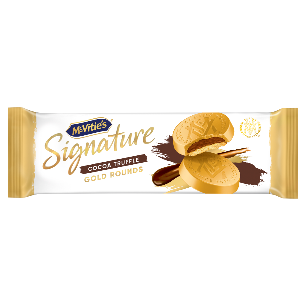15 X Mcvities Signature Cocoa Truffle Gold Rounds - 109Gm