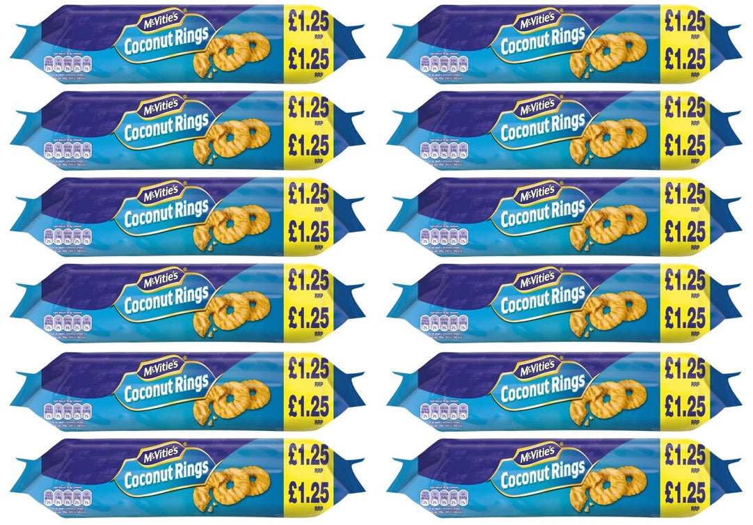 12 x Mcvities Coconut Rings - 300GM