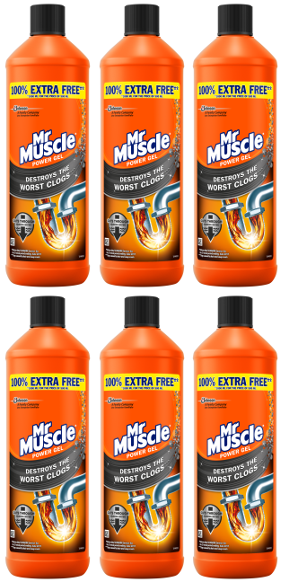 6 x Mr Muscle Sink & Plughole +100% 1 Litre