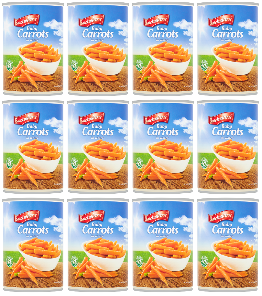 12 x Batchelors Baby Carrots  - 400G