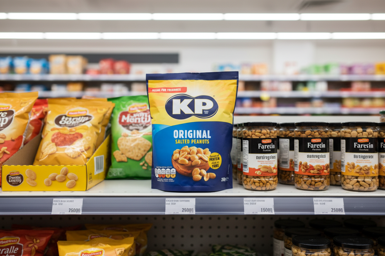 12 x Kp Original Salted Peanuts Bag 250Gm