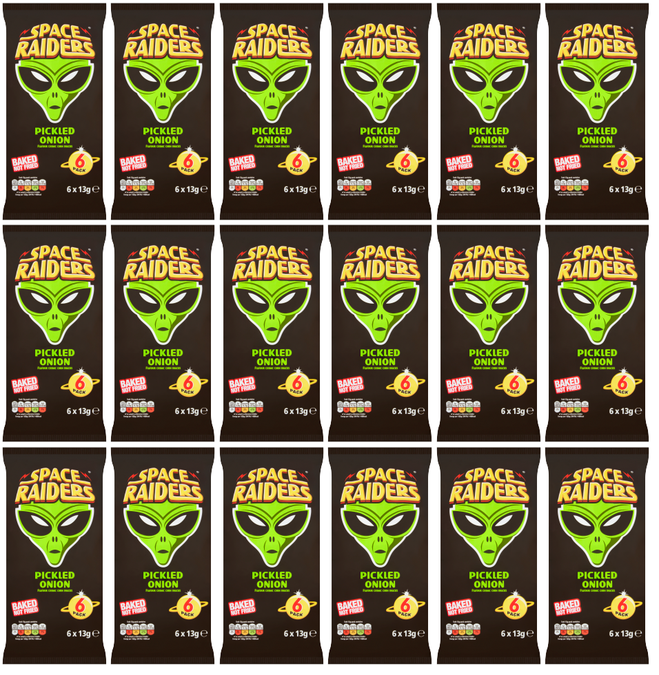 18 x Kp Space Raiders Pickled Onion 6X13Gm