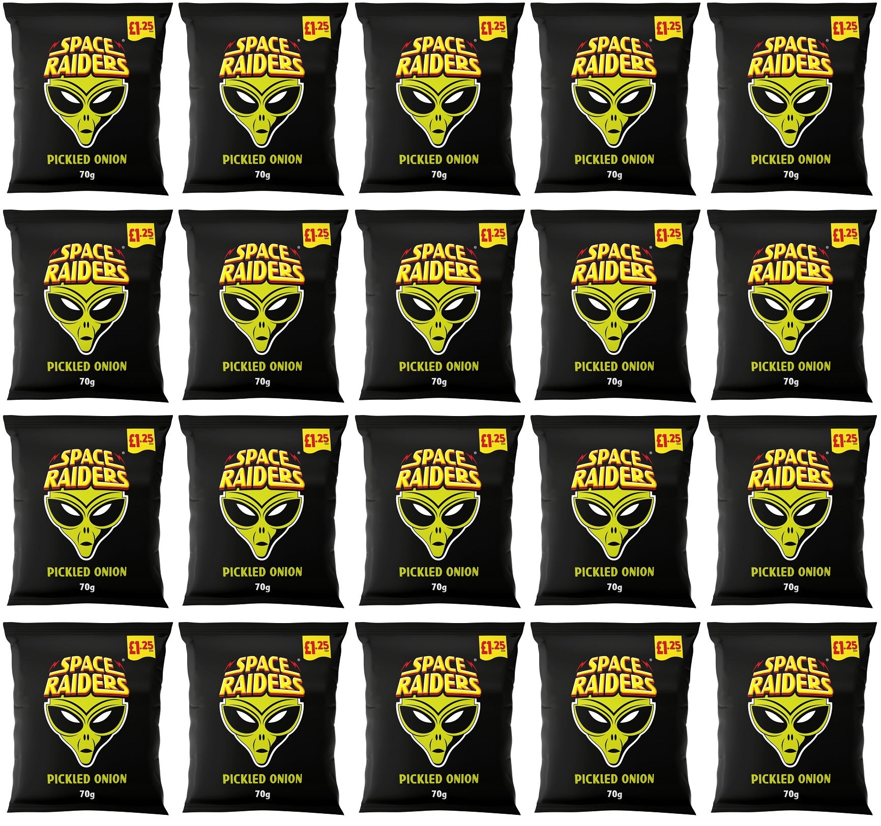 20 x Kp Space Raiders Pickled Onion - 70GM
